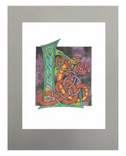 Load image into Gallery viewer, 11X14 Matted Celtic Letter Print