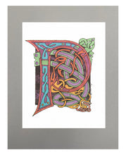 Load image into Gallery viewer, 11X14 Matted Celtic Letter Print