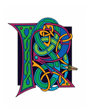 Load image into Gallery viewer, Celtic Letter Sticker