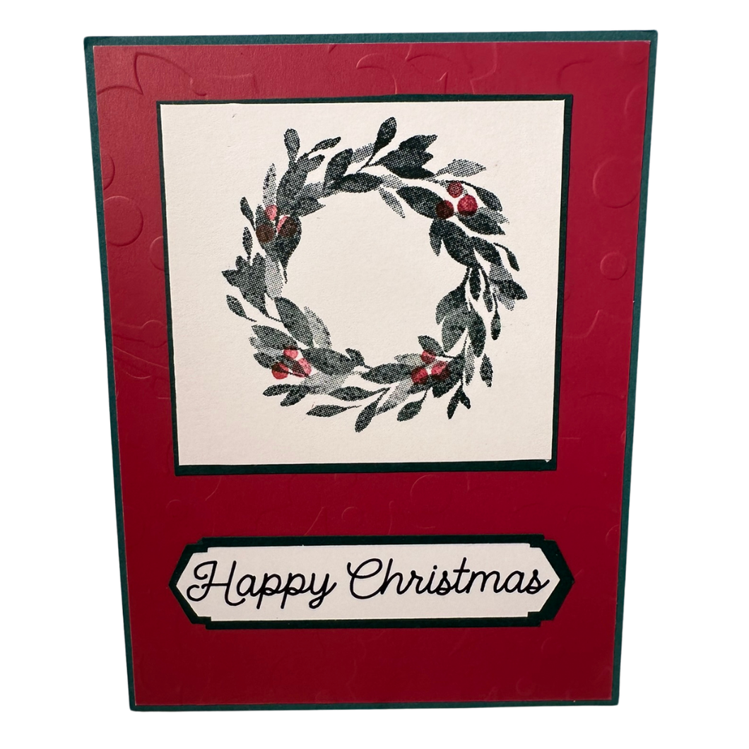 Happy Christmas Wreath Card