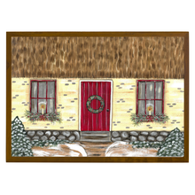 Load image into Gallery viewer, 20x16 Framed Candle in the Window Cottage Print
