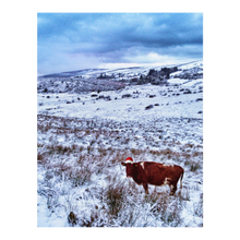 Load image into Gallery viewer, Santa Cow Christmas Protrait Card
