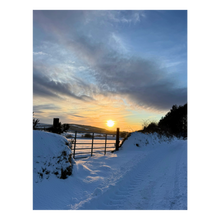 Load image into Gallery viewer, A Snowy Pasture Christmas Protrait Card
