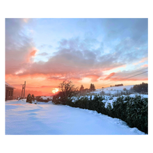 Load image into Gallery viewer, A Snowy Irish Sunset Christmas Landscape Card
