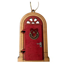 Load image into Gallery viewer, Red Georgian Door Wooden Ornament
