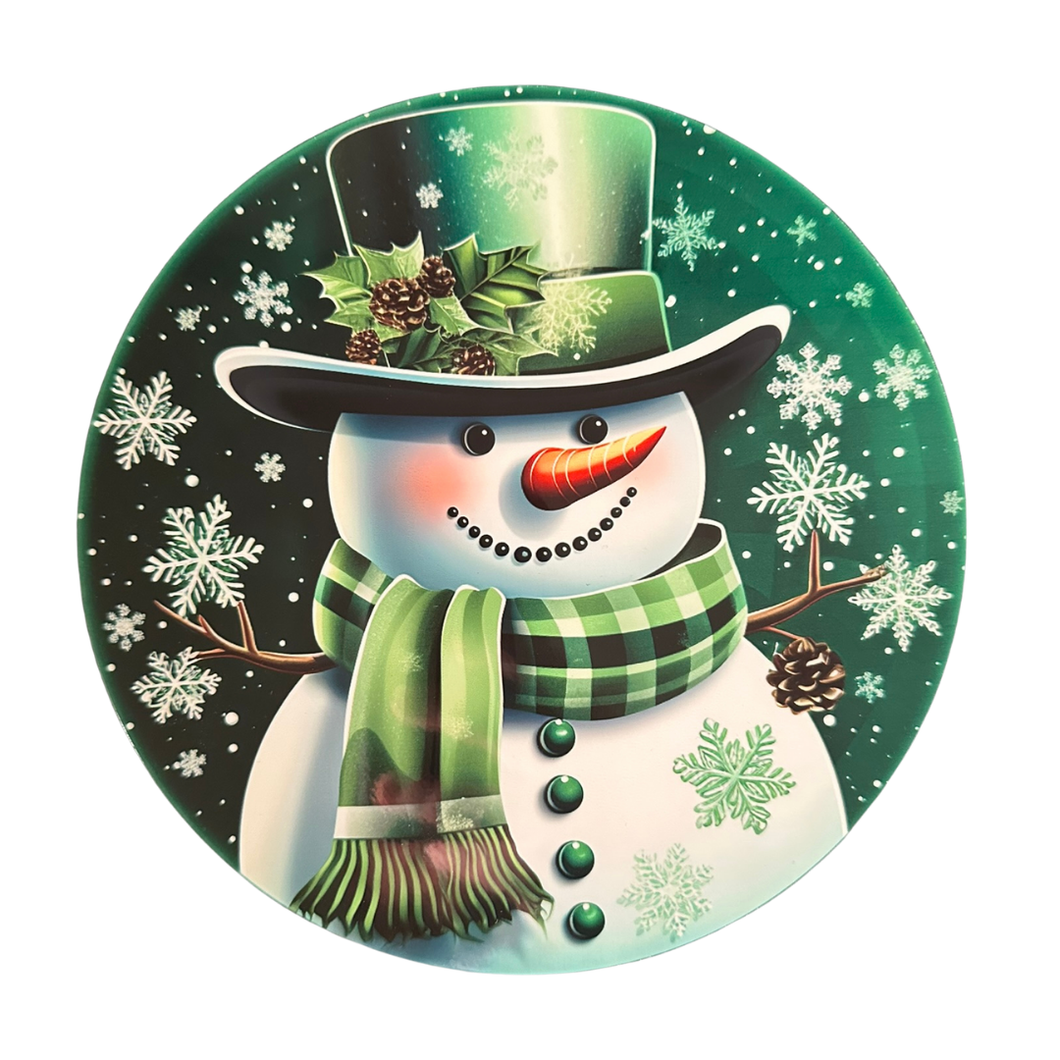 Round Snowman Plaque