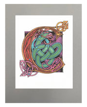 Load image into Gallery viewer, 11X14 Matted Celtic Letter Print
