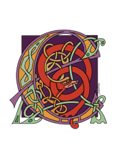 Load image into Gallery viewer, Celtic Letter Sticker
