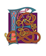 Load image into Gallery viewer, Celtic Letter Sticker
