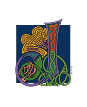 Load image into Gallery viewer, Celtic Letter Sticker
