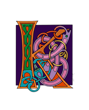 Load image into Gallery viewer, Celtic Letter Sticker
