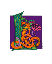 Load image into Gallery viewer, Celtic Letter Sticker
