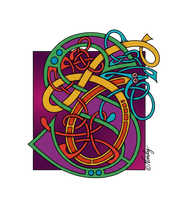Load image into Gallery viewer, Celtic Letter Sticker
