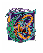 Load image into Gallery viewer, Celtic Letter Sticker
