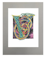 Load image into Gallery viewer, 11X14 Matted Celtic Letter Print
