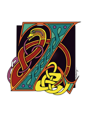 Load image into Gallery viewer, Celtic Letter Sticker
